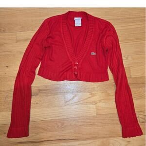 Lacoste cropped sweater sz 7